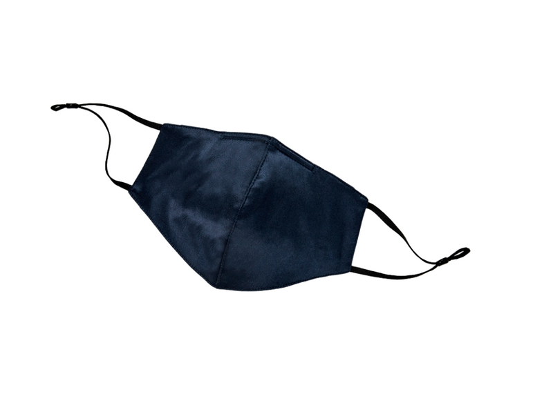 Deluxe Mulberry Silk Face Mask | Reusable, Washable | Navy