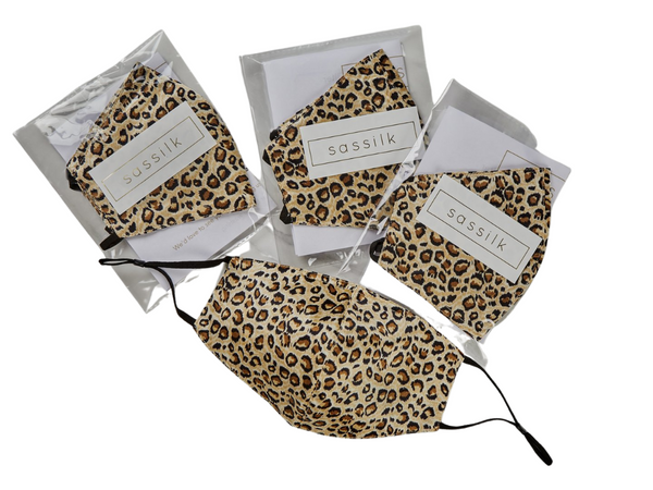 Deluxe Mulberry Silk Face Mask | Reusable, Washable | Leopard